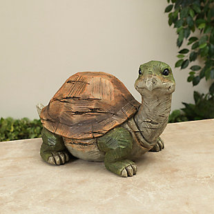 Gerson International 14" Outdoor Magnesium Garden Turtle Figurine, , large