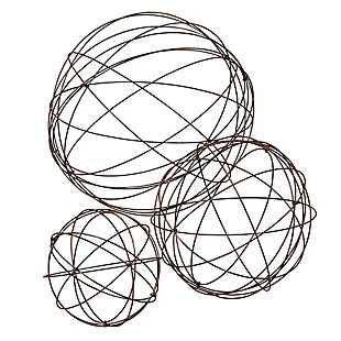 Gerson International Outdoor Assorted Sized Wire Garden Spheres (set Of 3), , rollover