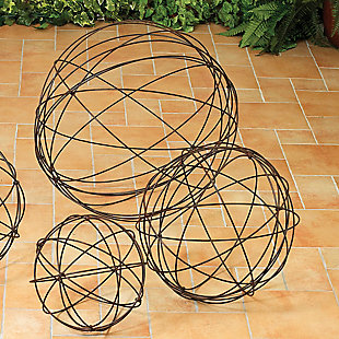 Gerson International Outdoor Assorted Sized Wire Garden Spheres (set Of 3), , large