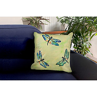 Cirrus Wings Indoor/outdoor Pillow Green 18" Square, Green, rollover