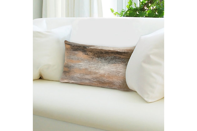 The painterly brushstrokes on this pillow create a beautiful watercolor look for your living space. Designed by Liora Manne, its blend of comfort and durability is perfect for both indoor and outdoor use. This unique, ultra-soft accent pillow features beautiful craftsmanship and eye-catching design, ma it stand out in any home.Made of 100% polyester | 12" x 20" | Soft polyfill | Handmade | Indoor-outdoor | Machine washable; dry flat | Zipper closure | Uv protected | Imported