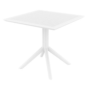 Siesta 31" Outdoor Sky Square Table, White, large