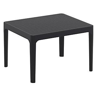 Siesta 24" Outdoor Sky Side Table, Black, large