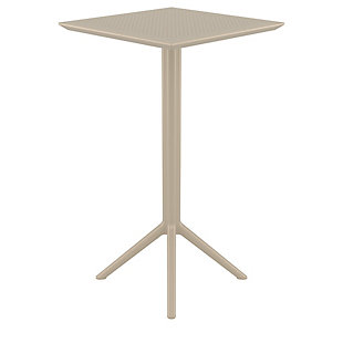 Let style and convenience unfold with this simple and versatile square top dining table. Made with a durable polyresin top and thermoplastic legs, its one-touch, easy-folding design provides extra space when not in use. Pinholes on the tabletop help with rainwater drainage and create a modern look. It's an outstanding choice for outdoor living and is perfect in heavy-use areas: patios, balconies and poolside.Made of polyresin and plastic | Resistant to suntan oils, chlorine and saltwater | Uv protected | Indoor or outdoor use | Disassembles for easy storage | Assembly required