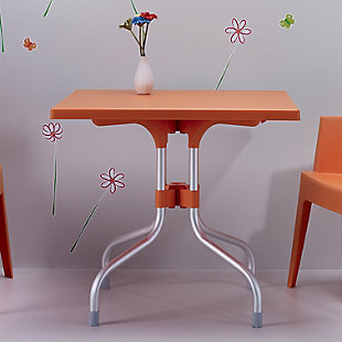 Siesta Outdoor Forza Square Folding Table, Orange, rollover
