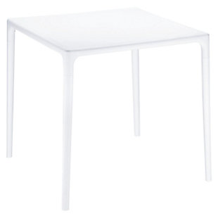 Siesta Outdoor Mango Square Dining Table, White, large