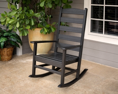 Shaker Porch Rocking Chair, Black, large