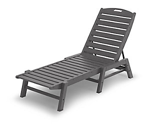 Nautical Chaise, Slate Gray, rollover