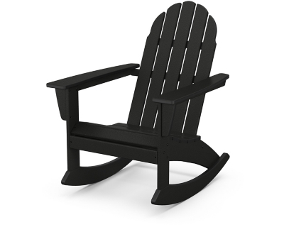 Vineyard Adirondack Rocking Chair, Black, large