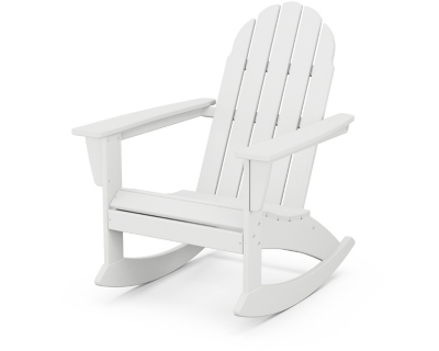 Vineyard Adirondack Rocking Chair, White, large