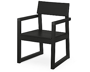 Edge Dining Arm Chair, Black, rollover