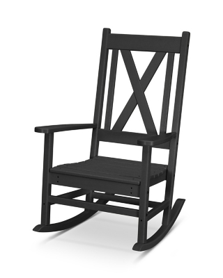 Braxton Porch Rocking Chair, Black, rollover