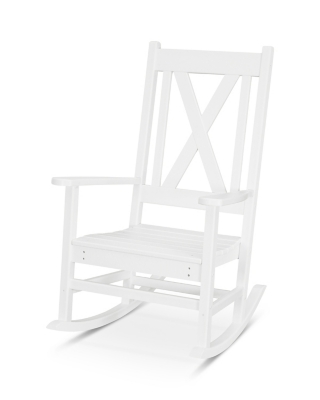 Braxton Porch Rocking Chair, White, large
