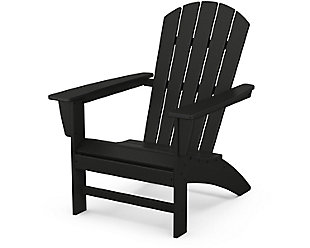 Nautical Adirondack Chair, Black, rollover