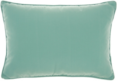 Mina Victory Outdoor Pillow 14"x20", Aqua, large