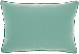 Mina Victory Outdoor Pillow 14"x20", Aqua, large
