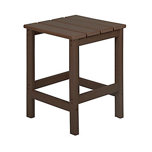 Westin Outdoor  18" Outdoor Square Side Table, Dark Brown, large