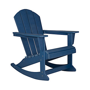 Venice Outdoor Adirondack Rocking Chair, Navy Blue, large