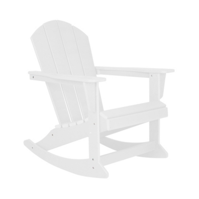 Venice Outdoor Adirondack Rocking Chair, White