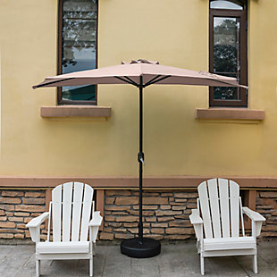 Westin Outdoor 9-Ft Half Umbrella with Fillable Black Base, , rollover