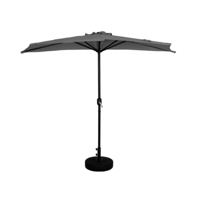 Westin Outdoor 9-Ft Half Umbrella with Fillable Black Base, , large