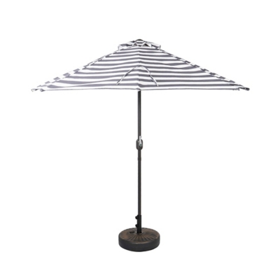 Westin Outdoor 9-Ft Half Umbrella with Bronze Finish Fillable Base, , large