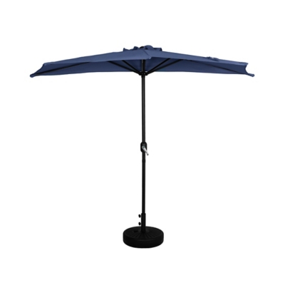 Westin Outdoor 9-Ft Half Umbrella with Fillable Black Base, , large
