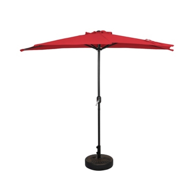 Westin Outdoor 9-Ft Half Umbrella with Bronze Finish Fillable Base, , large