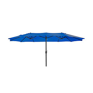 Hampson 21 X 9' Outdoor Market Umbrella, Royal Blue, large