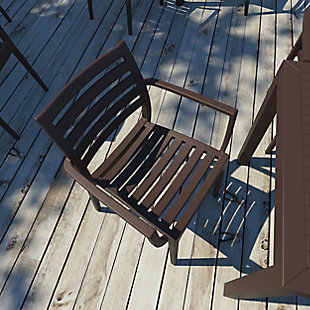 Siesta Outdoor Artemis Dining Arm Chair Brown (Set of 2), Brown, rollover