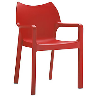 Siesta Outdoor Diva Dining Arm Chair Red (Set of 2), Red, large