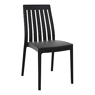 Siesta Outdoor Soho Dining Chair Black (Set of 2), Black, large