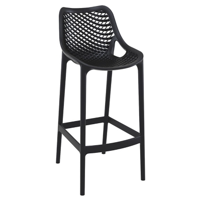 Siesta Outdoor Air Bar Stool Black (Set of 2), Black, large