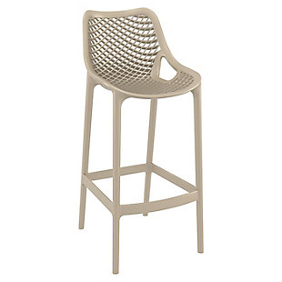 Siesta Outdoor Air Bar Stool Taupe (Set of 2), Taupe, large