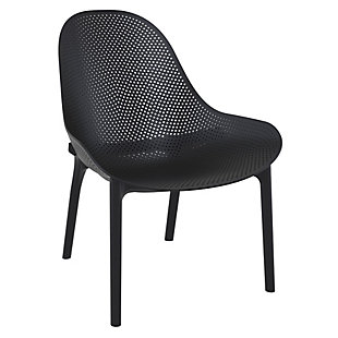 Siesta Outdoor Sky Lounge Chair Black (Set of 2), Black, large