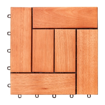 Vifah Outdoor Eucalyptus Interlocking Wooden Deck tile, , large