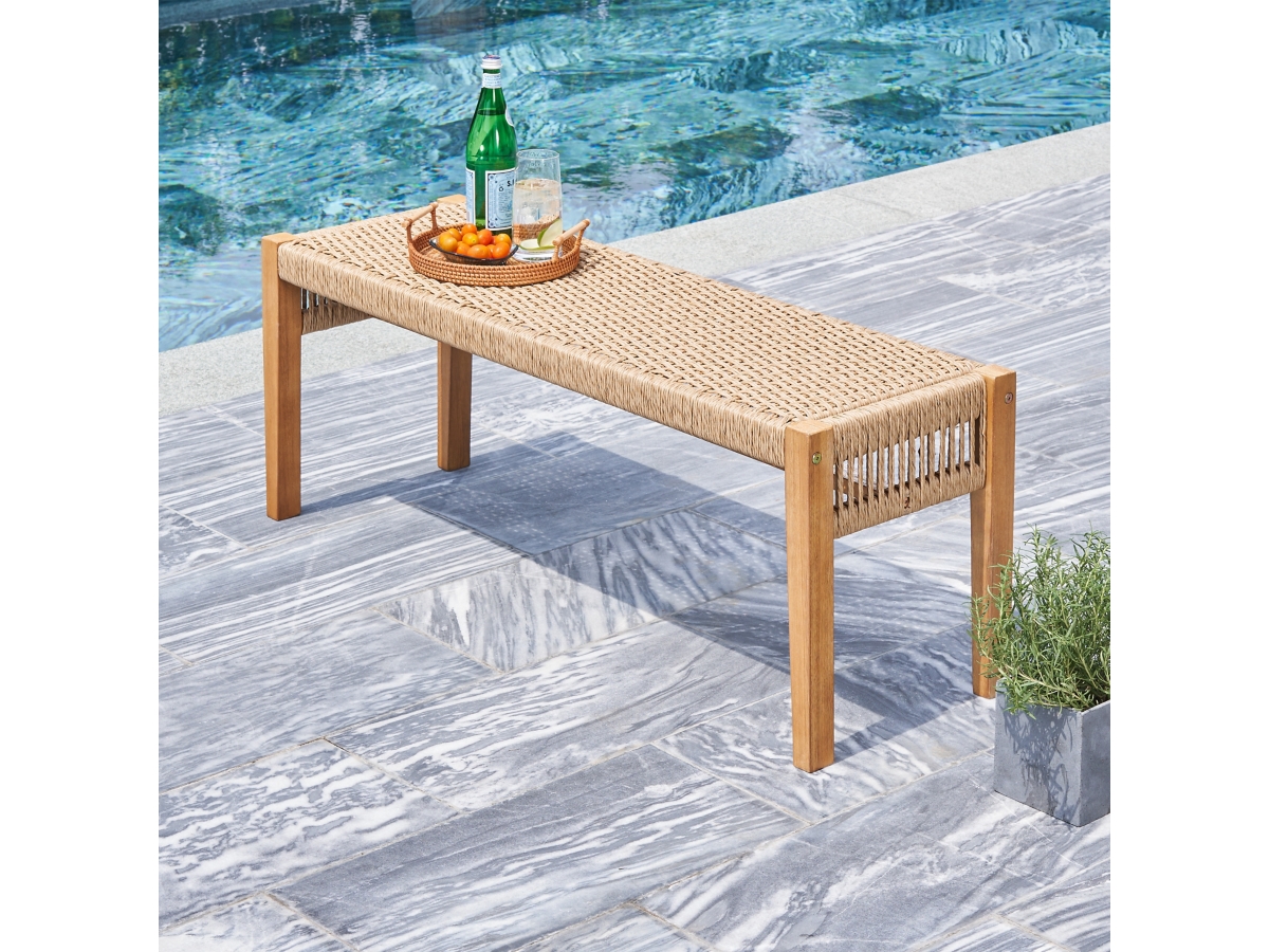 Vifah outdoor wood garden bench discount