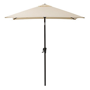 CorLiving 9' Outdoor Square Tilting Patio Umbrella, White, large