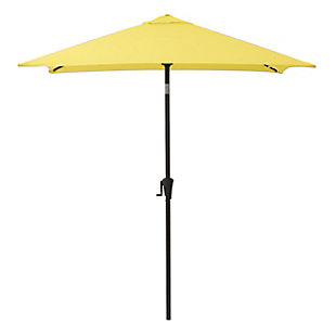 CorLiving 9' Outdoor Square Tilting Patio Umbrella, Yellow, large