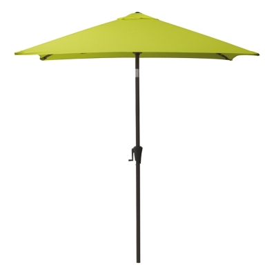 CorLiving 9' Outdoor Square Tilting Patio Umbrella, Lime Green, large