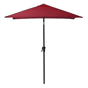 CorLiving 9' Outdoor Square Tilting Patio Umbrella, Burgundy, large