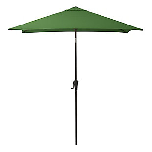 CorLiving 9' Outdoor Square Tilting Patio Umbrella, Green, large