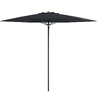 CorLiving 7.5' Outdoor UV and Wind Resistant Beach/Patio Umbrella, Black, large