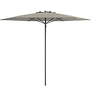 CorLiving 7.5' Outdoor UV and Wind Resistant Beach/Patio Umbrella, Gray, large