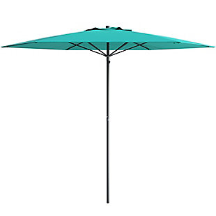 CorLiving 7.5' Outdoor UV and Wind Resistant Beach/Patio Umbrella, Blue, large
