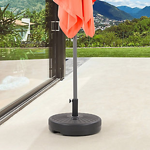 CorLiving Outdoor Round Umbrella Base with Steel-Lined Attachment Piece, , rollover