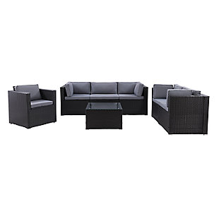 Parksville  7-Piece Outdoor Patio Sofa Sectional Set, , large