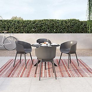 York loves to sit back, relax and chat with friends and family in the backyard. With the comfortable high back and wide seat of the York dining chair set by Novogratz, comfortable never looked so good.Made of plastic, resin and steel | Set of 2 | High back and wide seat | Easy to assemble