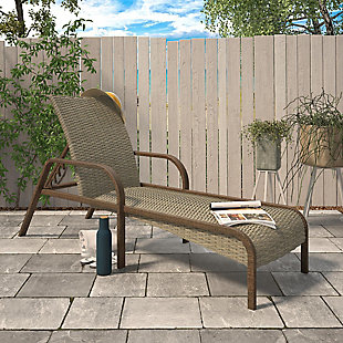 COSCO Outdoor Living SmartWick Patio Chaise Lounger, , rollover