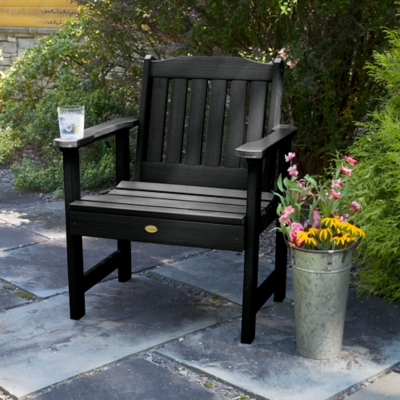 Highwood® Lehigh Outdoor Garden Chair, Black, large